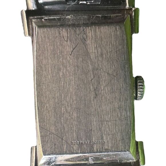 HAMILTON 1930s-1940s 19 Jewels 982 Movement Vintage Solid Platinum Mens Tank Wat - Picture 6 of 9